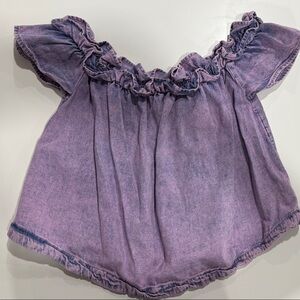 Free People Purple Off-Shoulder Top